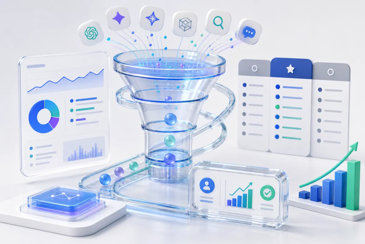 A buyer guide visual comparing GEO consulting and AI search operations platforms